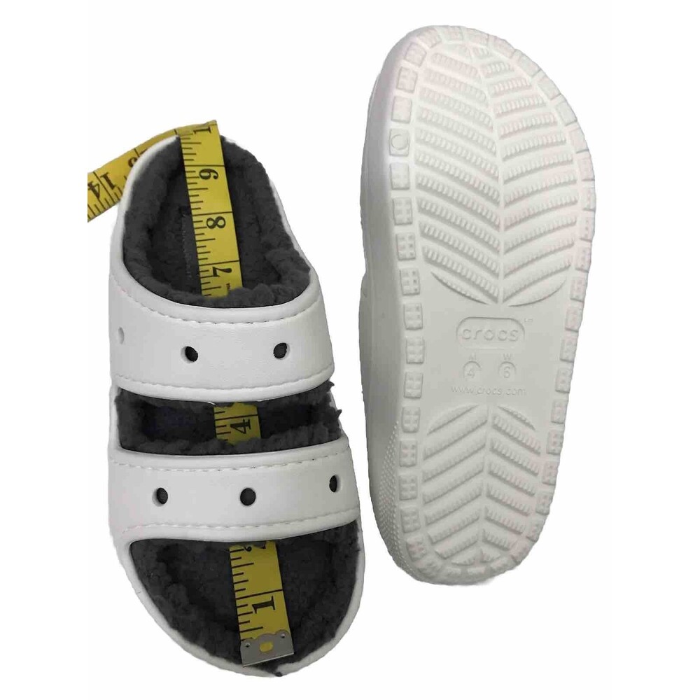 Crocs Classic Cozzy Comfort White Slip On Sandals Men’s 4 Women’s 6 - Picture 13 of 16